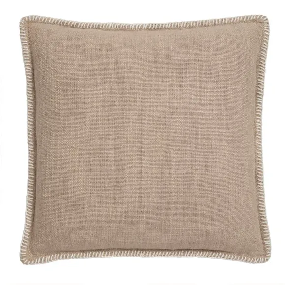 Blanket Stitch Textured Cotton Square Cushion Cover 3