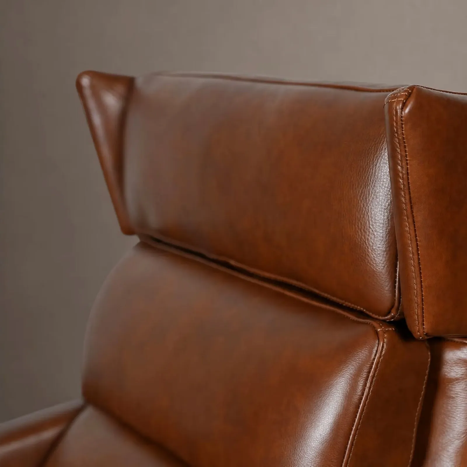 Bentley Swivel Armchair, Brown Leather | Barker & Stonehouse 4