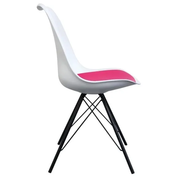Fusion Living Soho White Plastic Dining Chair 4