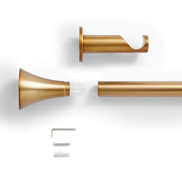Flush Trumpet Fixed Metal Curtain Pole 2