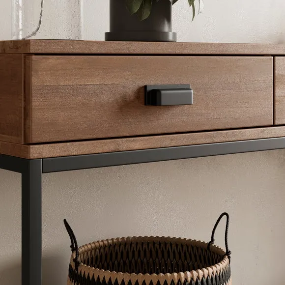 Fulton Extra Wide Console Table, Pine Effect 4