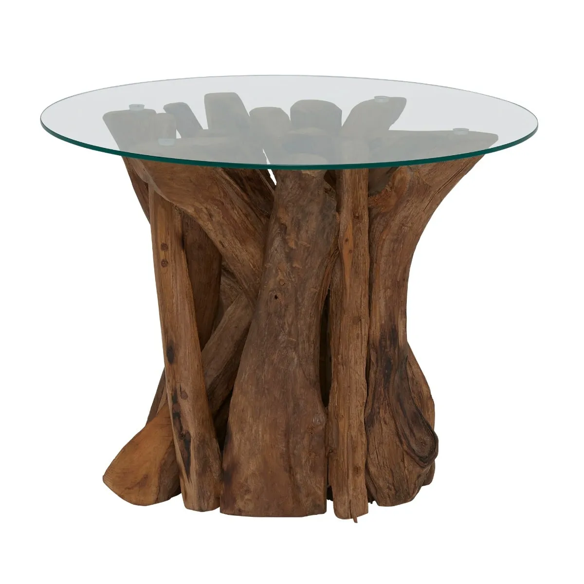Whinfell Round Lamp Table, Round, Brown Glass | Barker & Stonehouse 3