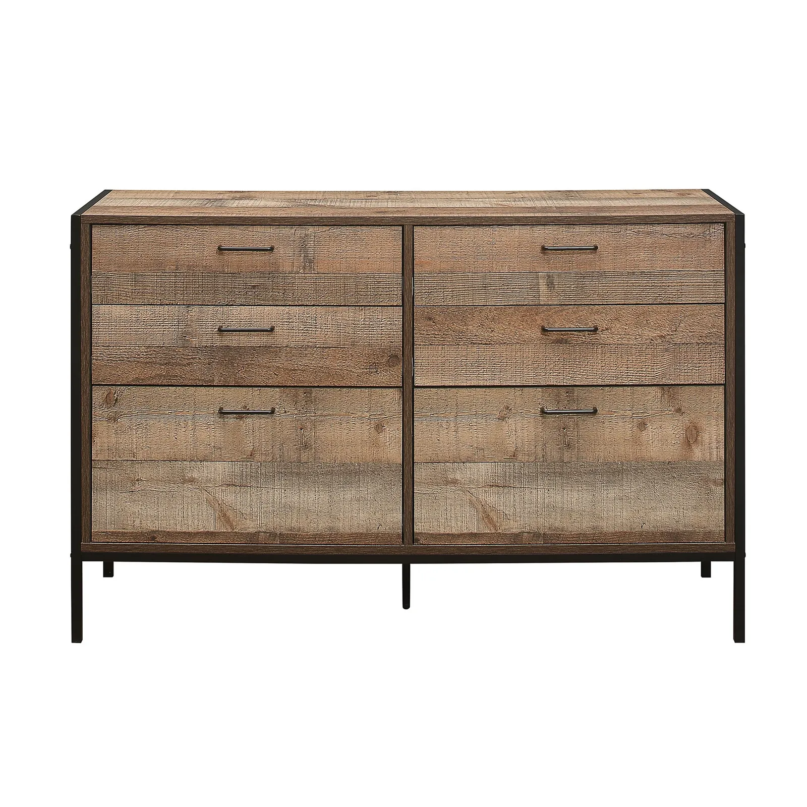 Urban Rustic 6 Drawer Chest Brown
