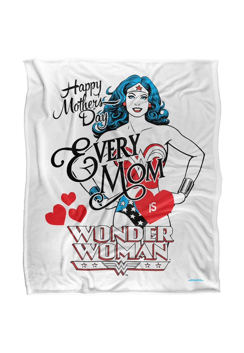 Warner Brothers Justice League Officially Licensed Silky Touch Super Soft Throw Blanket 152 x 127 cm in White