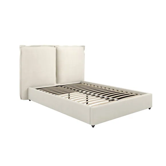 Sunday Pillow Back Bed Frame, Linen 3