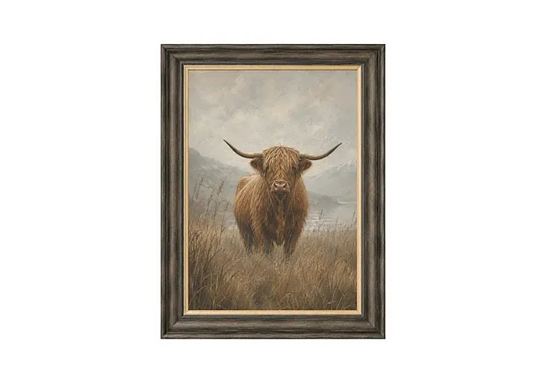 Moorland Highland Cow Framed Wall Art - Home Accessories - In Time for Christmas