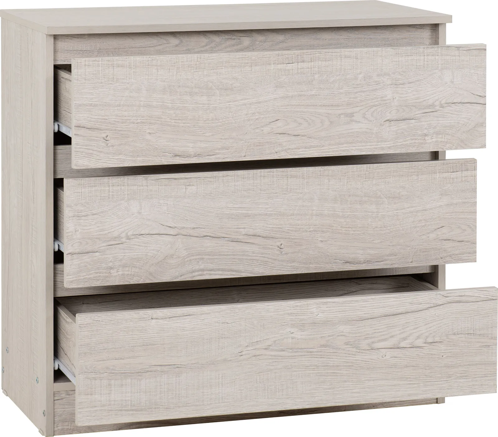 Seconique Malvern 3 Drawer Chest in Light Stone 4