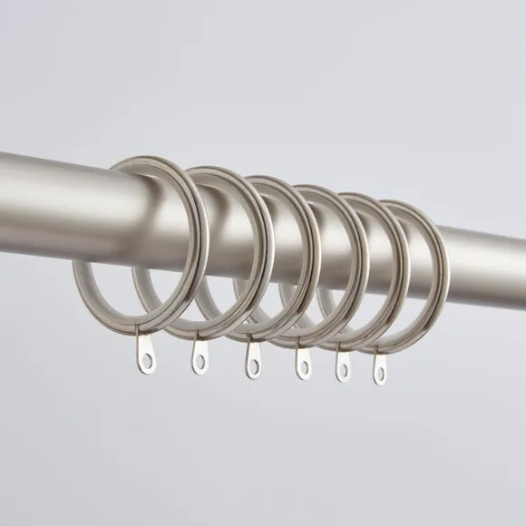 Pack of 12 Lined Curtain Rings