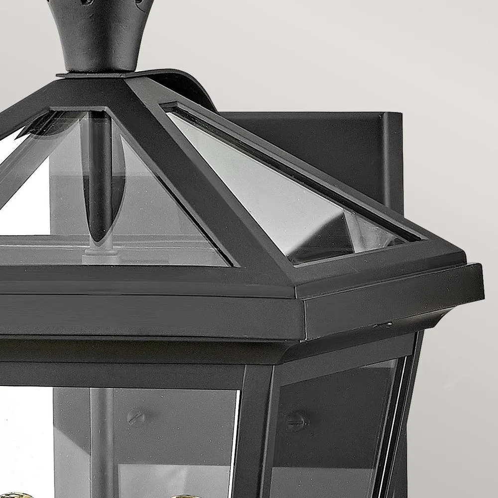 Netlighting Palma 2 Light Medium Outdoor Wall Lantern Black IP44 3