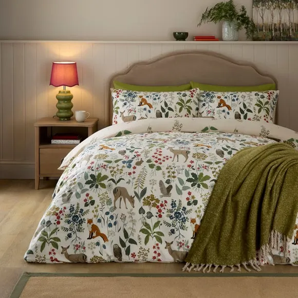 Woodland Wonders 100% Brushed Cotton Duvet Cover & Pillowcase Set 1