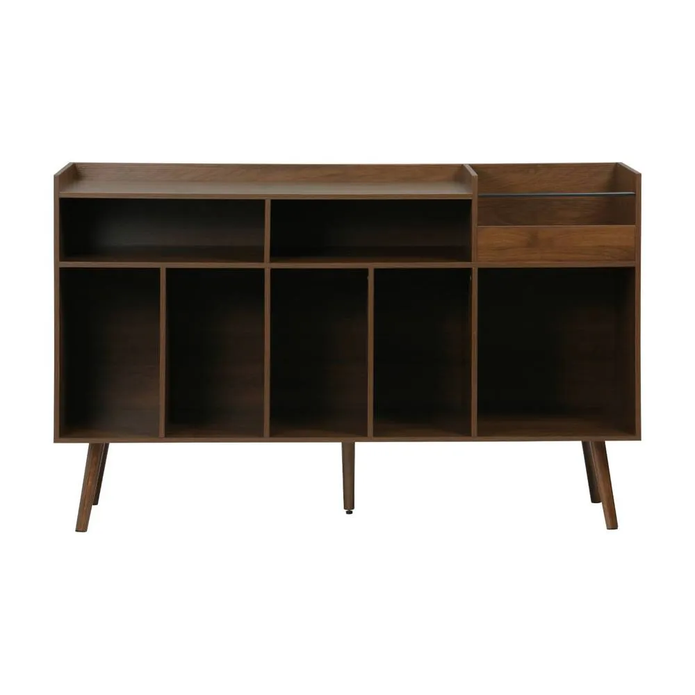 sweeek 130cm vintage vinyl furniture XL with dark wood effect in Dark Brown 6