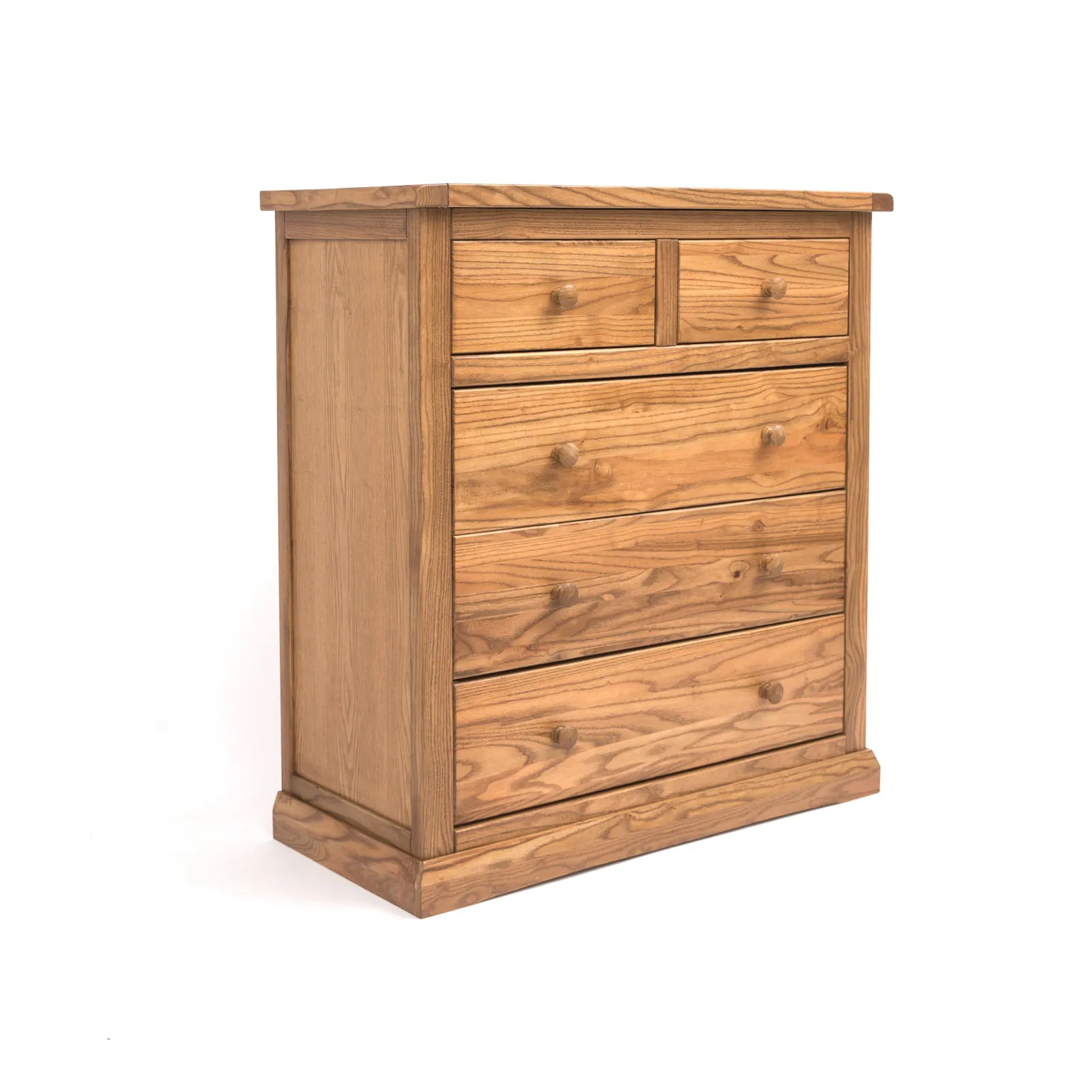 Cabinet Bits Salerno 5 Drawer Chest of Drawers Wood Knob in Natural 2