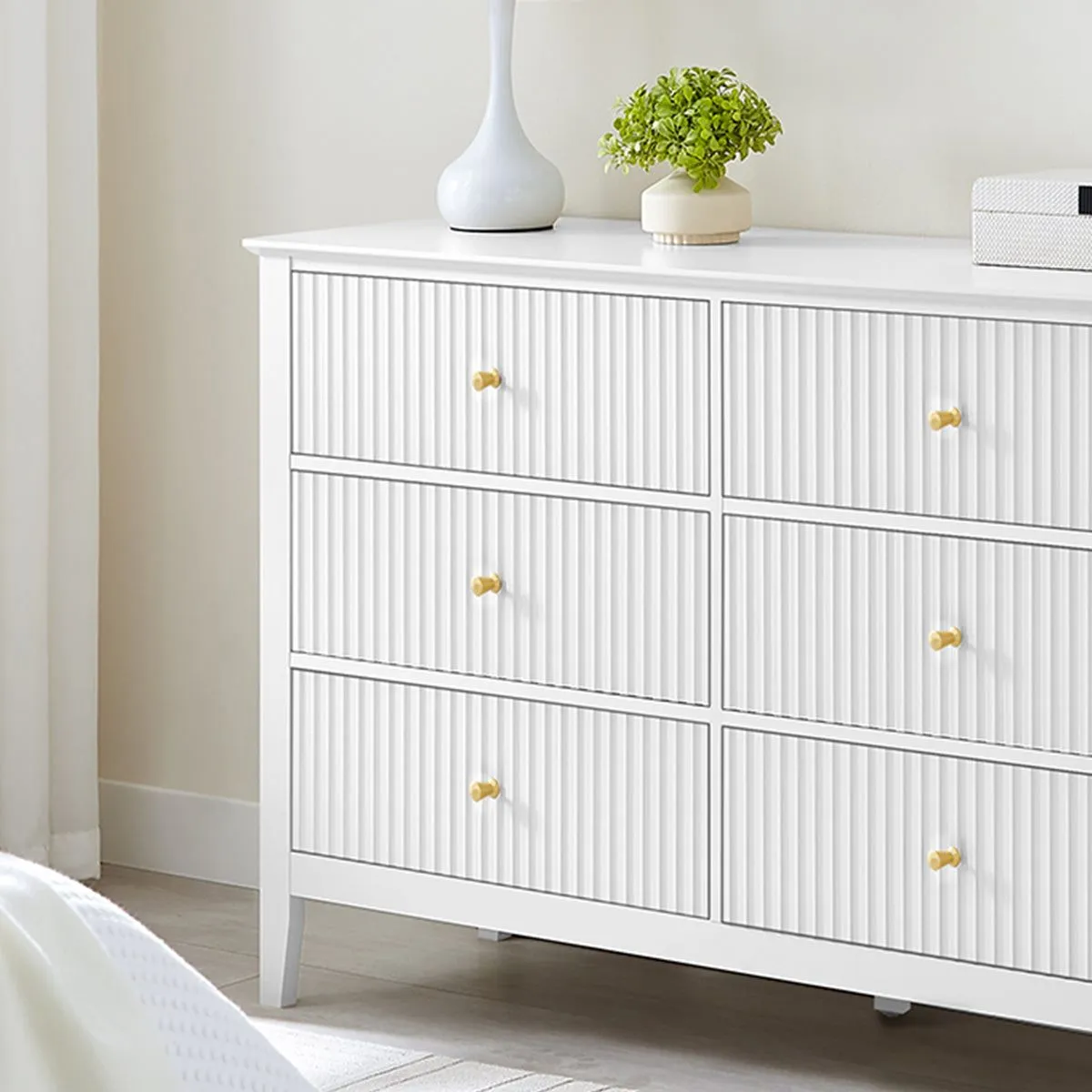 Melody Maison Large 6 Drawer Chest Of Drawers - Hales White Range 6