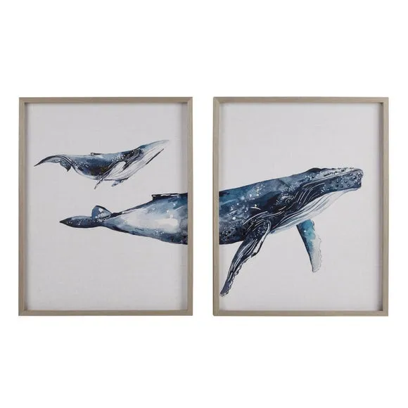 Set of 2 Whale Mum Baby Framed Prints 3