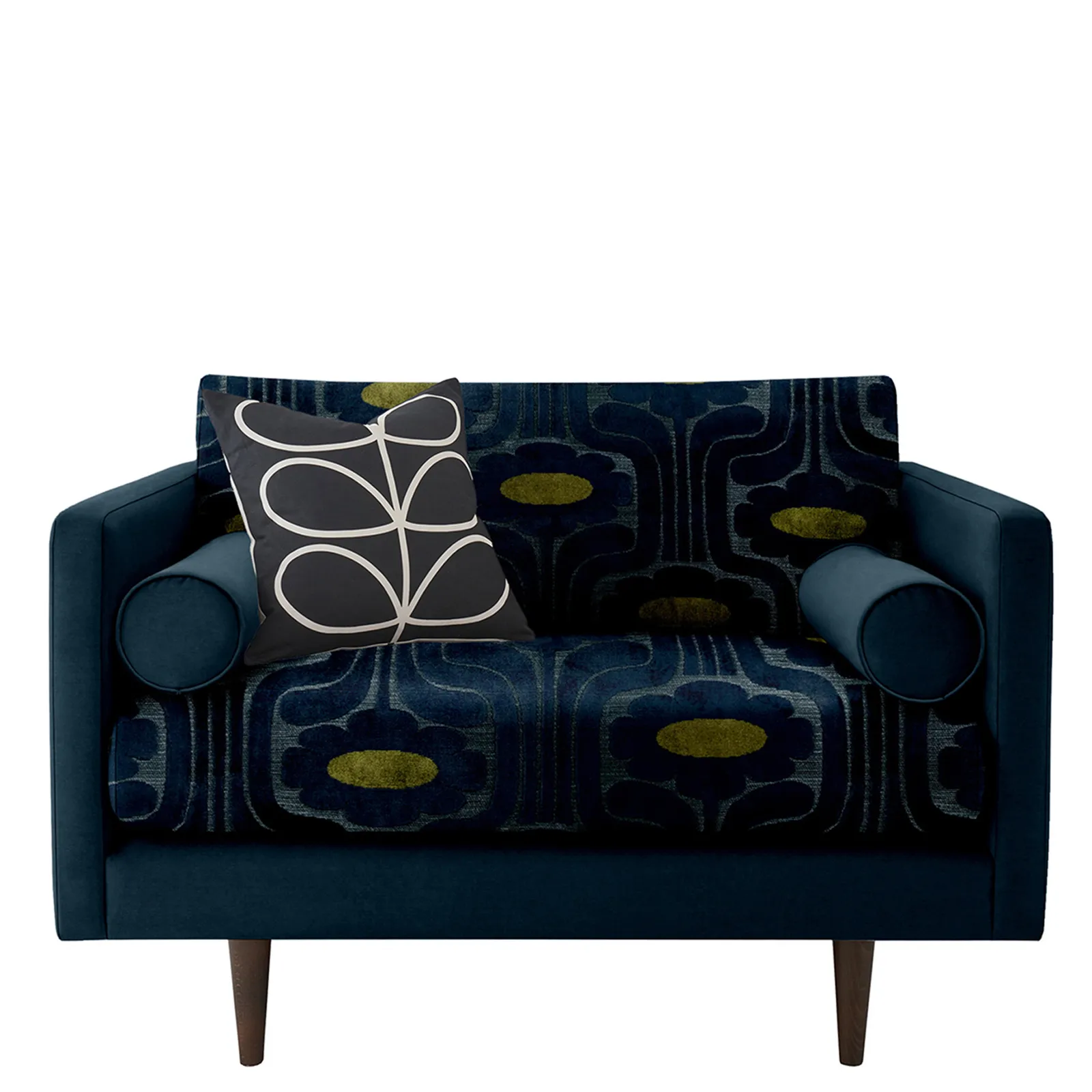 Orla Kiely Mimosa Snuggle Chair Patterned Velvet