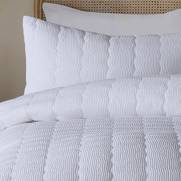 Serene Crinkle Wave Duvet Cover & Pillowcase Set 2
