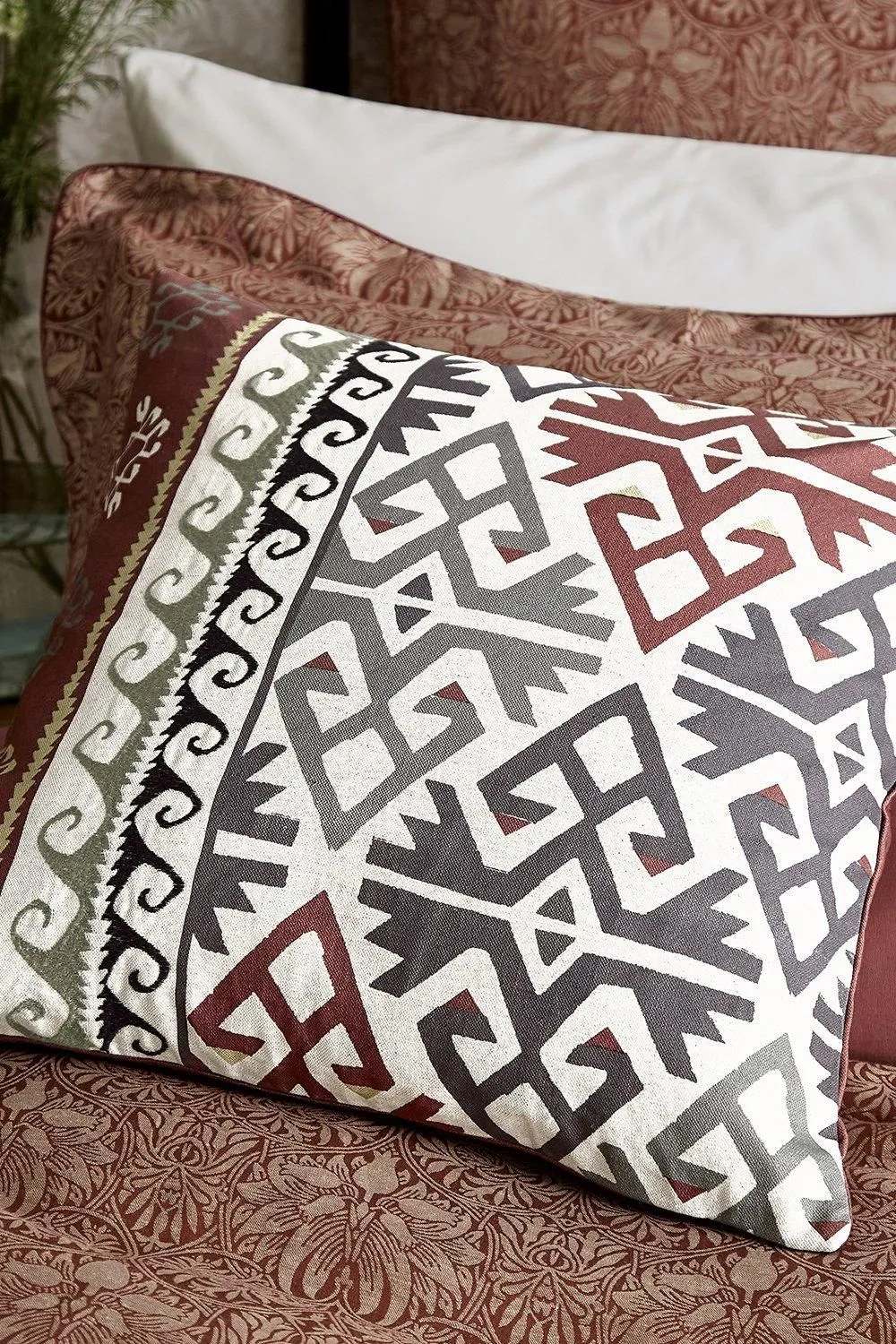 Morris & Co 'Crown Imperial' Cushion 50X50cm in Red 2