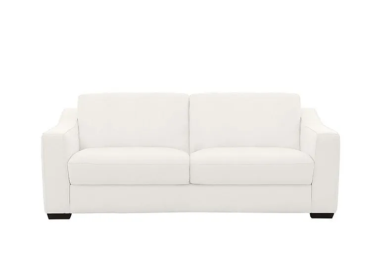 Optimus 3 Seater Leather Sofa - BV Star White