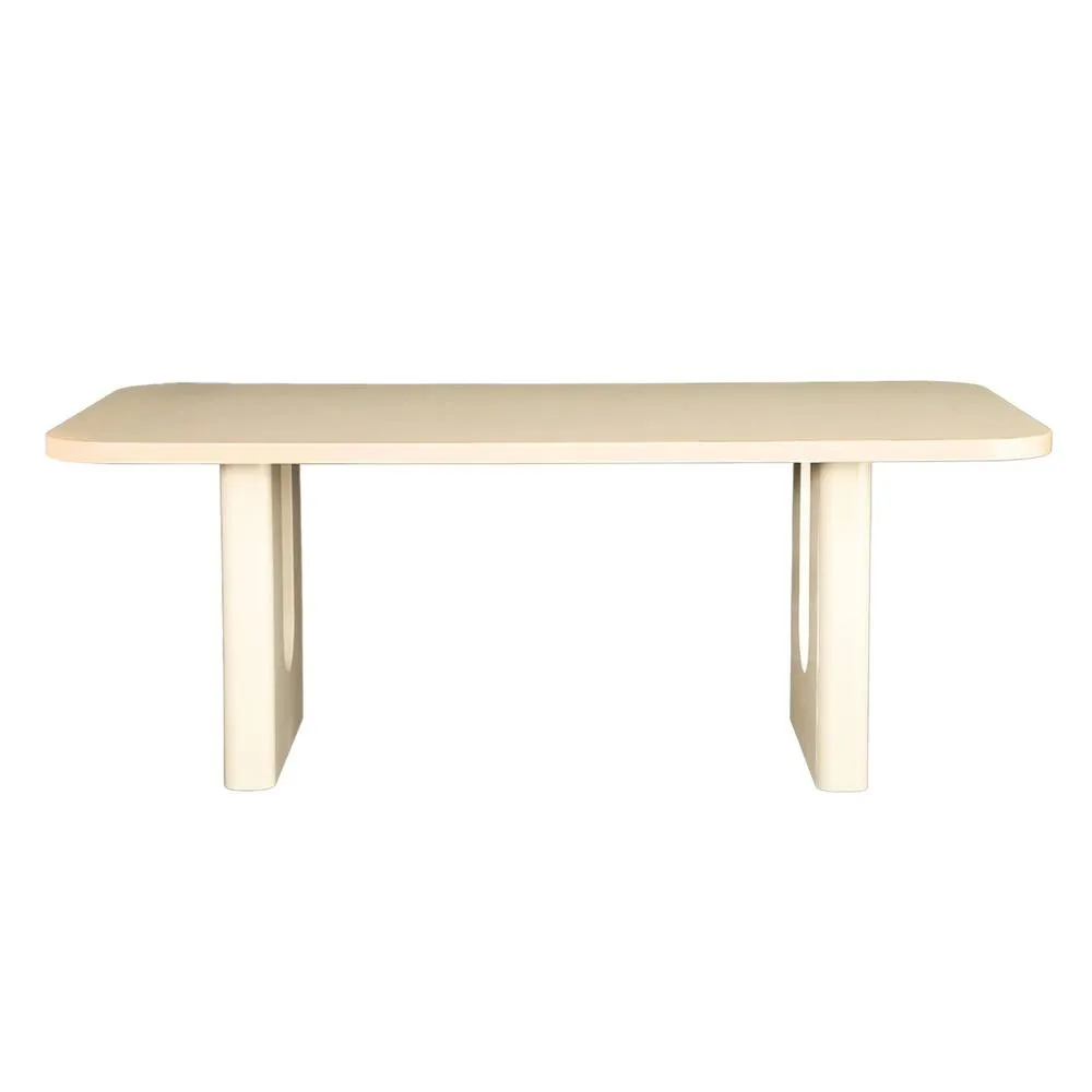 sweeek Matte finish dining table seats 8 in Cream 3