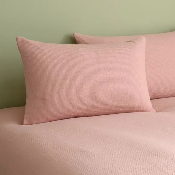 Newston Waffle Polycotton Duvet Cover & Pillowcase Set 4