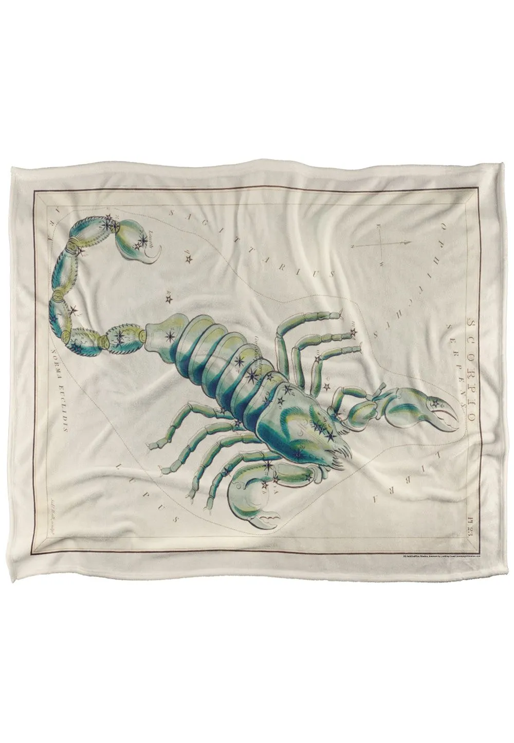 Graffitee Studios Vintage Scorpio Zodiac Silky Touch Super Soft Throw Blanket 152 X 127 cm in White