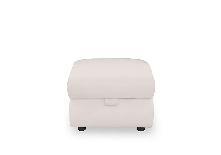 Panache Leather Storage Footstool - Cotton