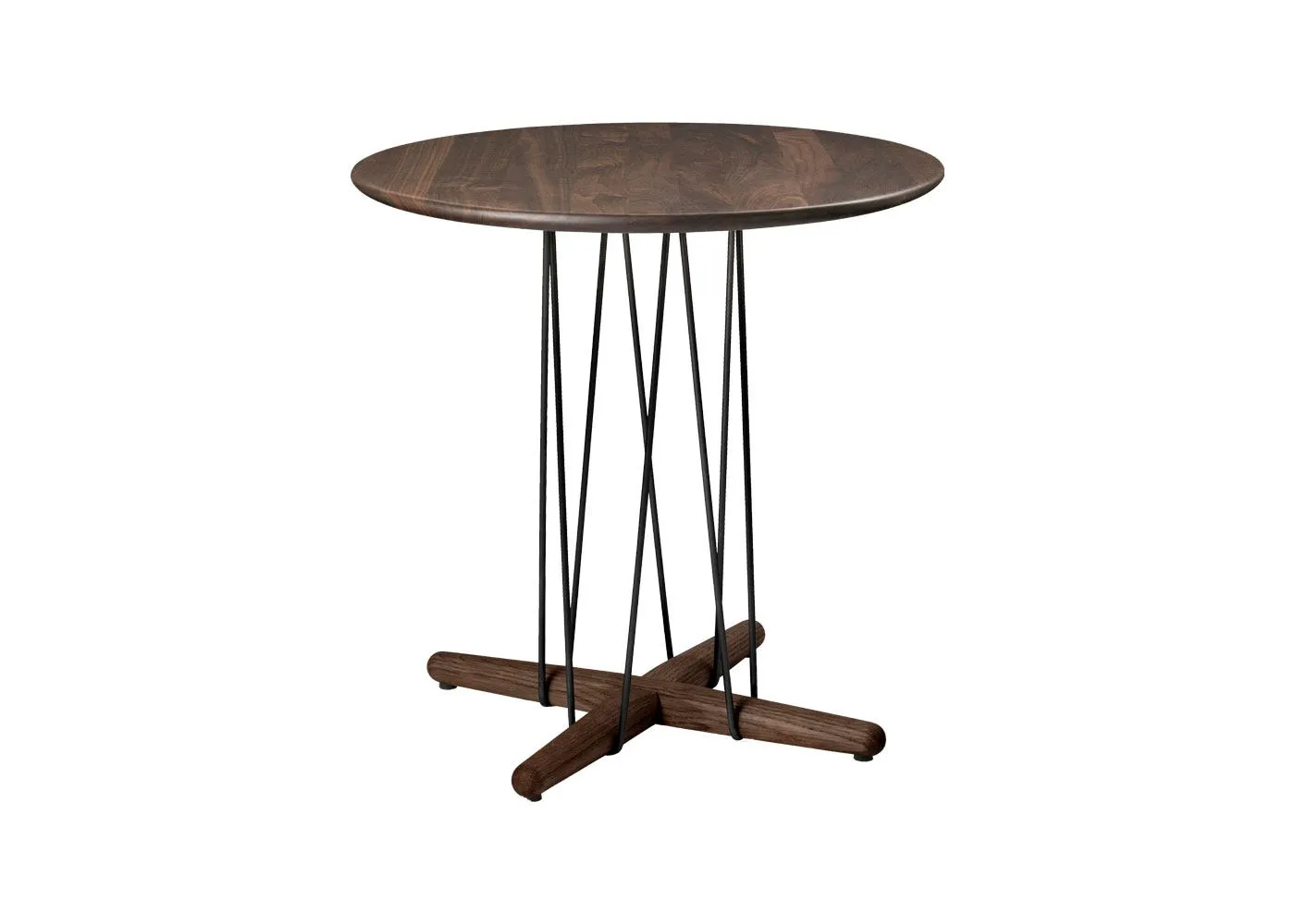 Carl Hansen & Son E021 Embrace Coffee Table Oiled Walnut Black Base 48cm 1