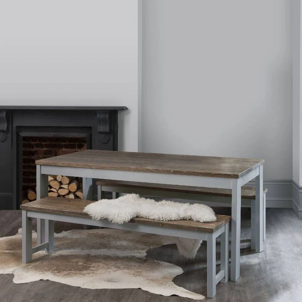 Nöa and Nani Hever Dining Table in Grey and Dark Pine