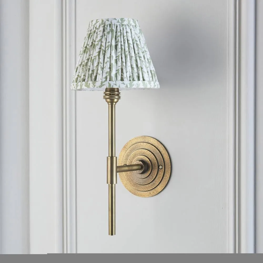 Netlighting Halo Tall & Leaf 16cm Wall Lamp Antique Brass Herb Garden Green in Gold 5
