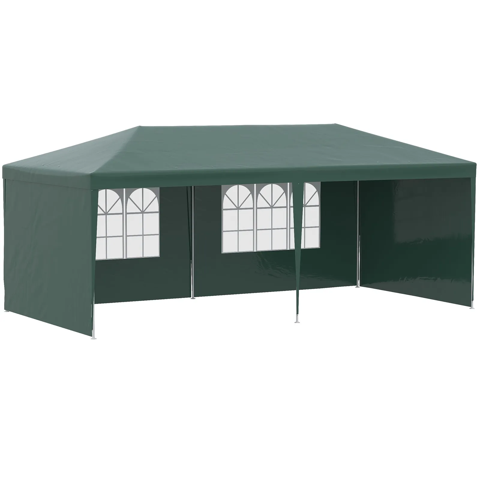 OUTSUNNY 6m x 3m Garden Gazebo Marquee Canopy Party Tent Canopy Patio in Green 2