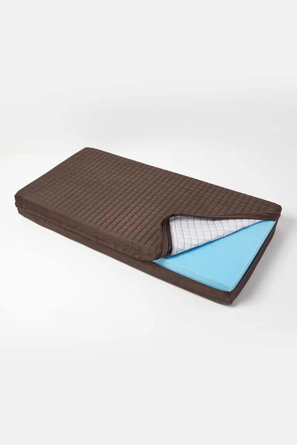 Homescapes Suede Orthopaedic Foam 2 Seater Booster Cushion in Chocolate 2