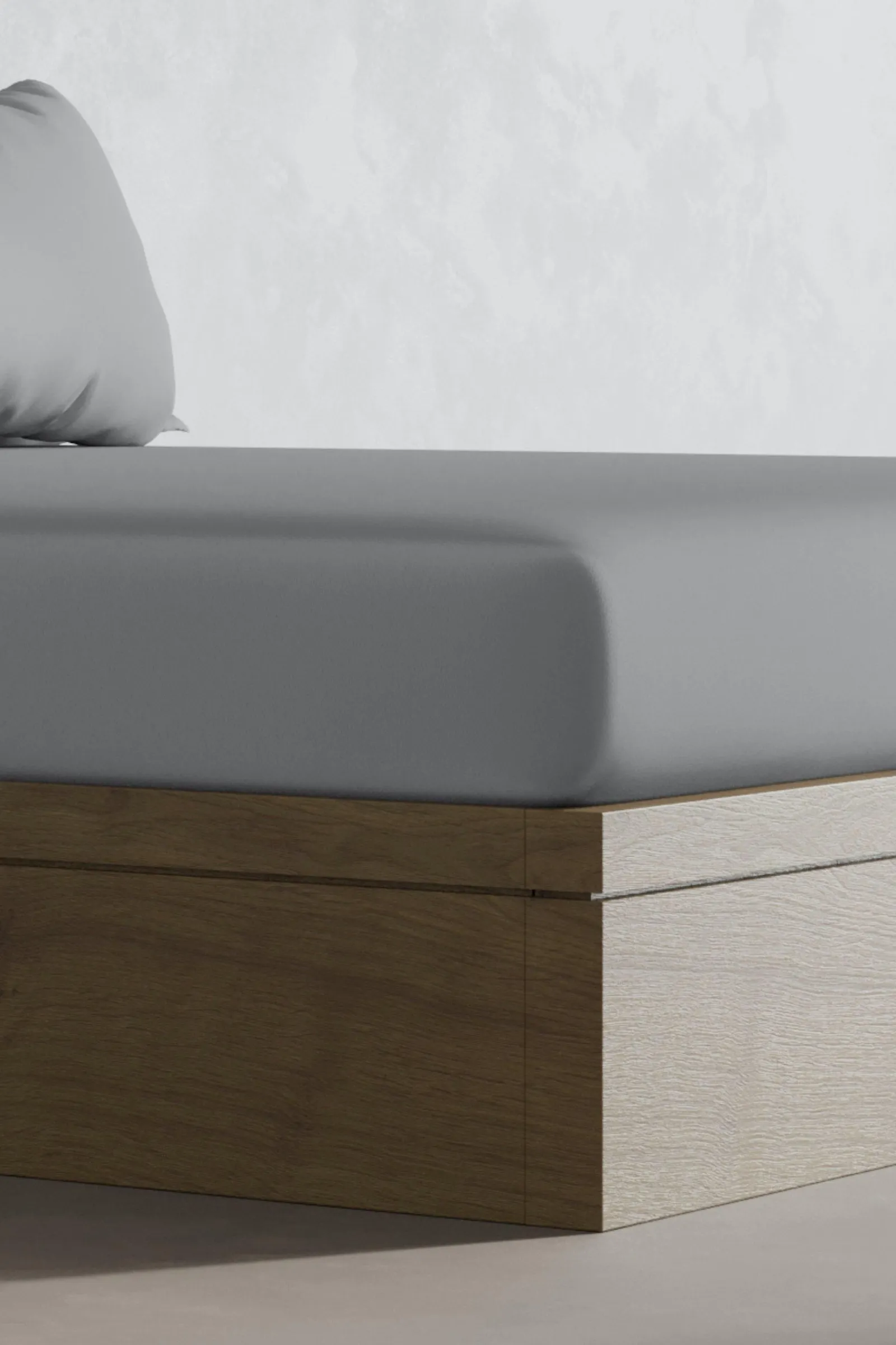 Panda 100% Bamboo Flat Sheet Quiet Grey - Double, Silver 2