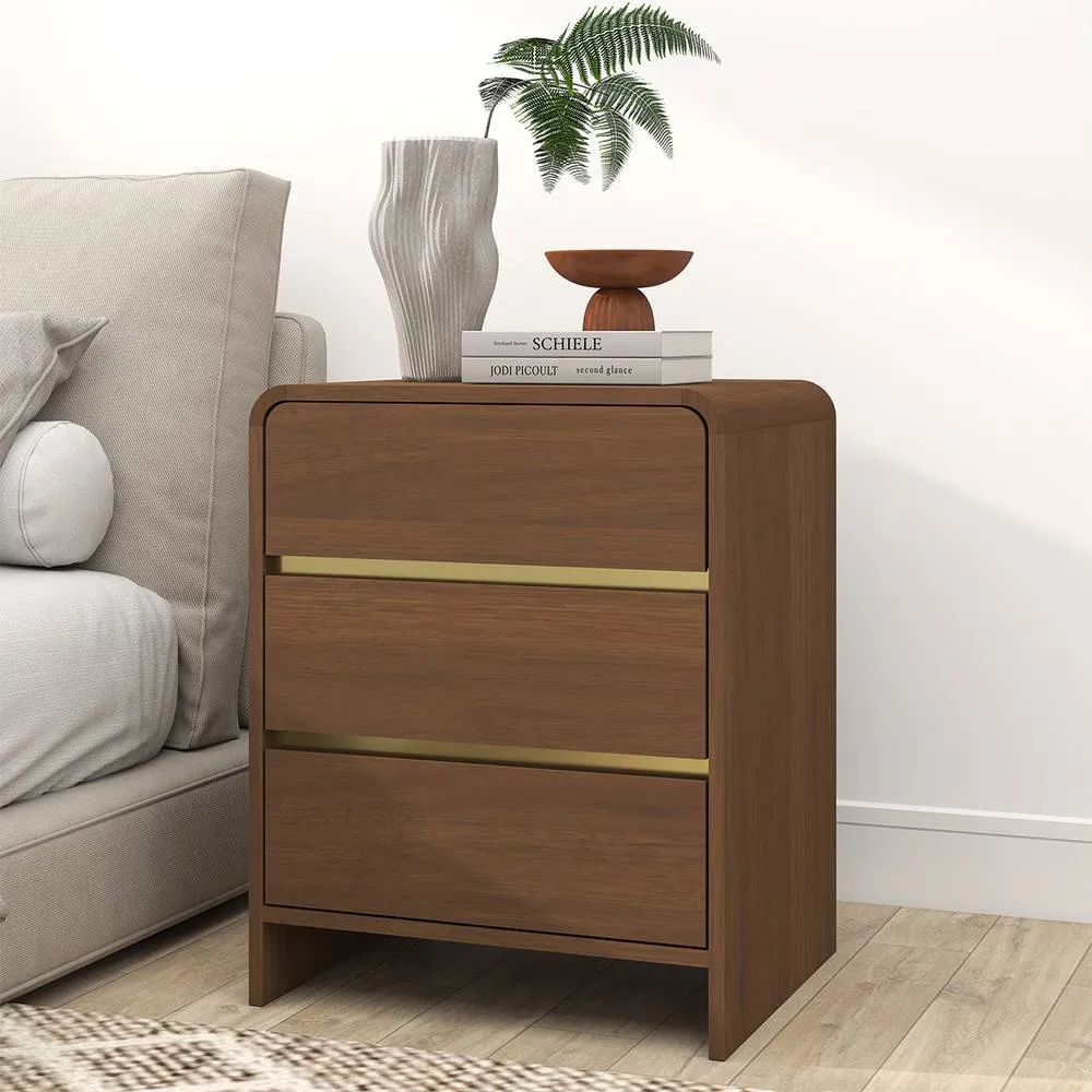 Melody Maison Chest of Drawers & Pair of Bedside Tables - Meridian Range in Brown 6