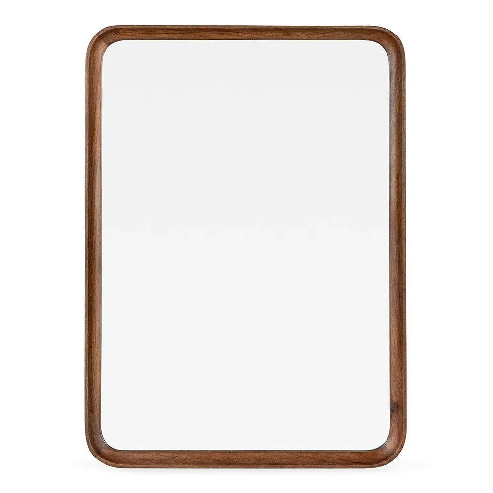 Heal's Livorno Rectangle Wooden Mirror Walnut Finish 110 x 80cm 2