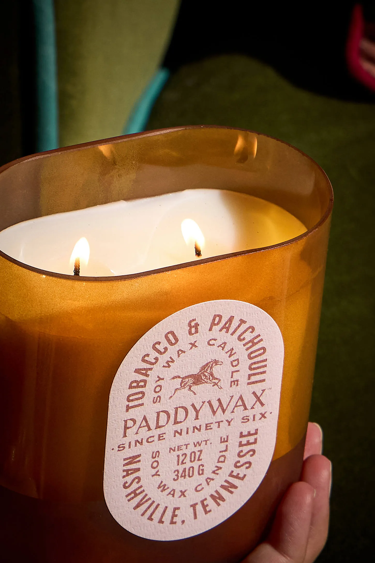 Paddywax Vista Tobacco & Patchouli Soy Wax 12oz Candle ALL 2