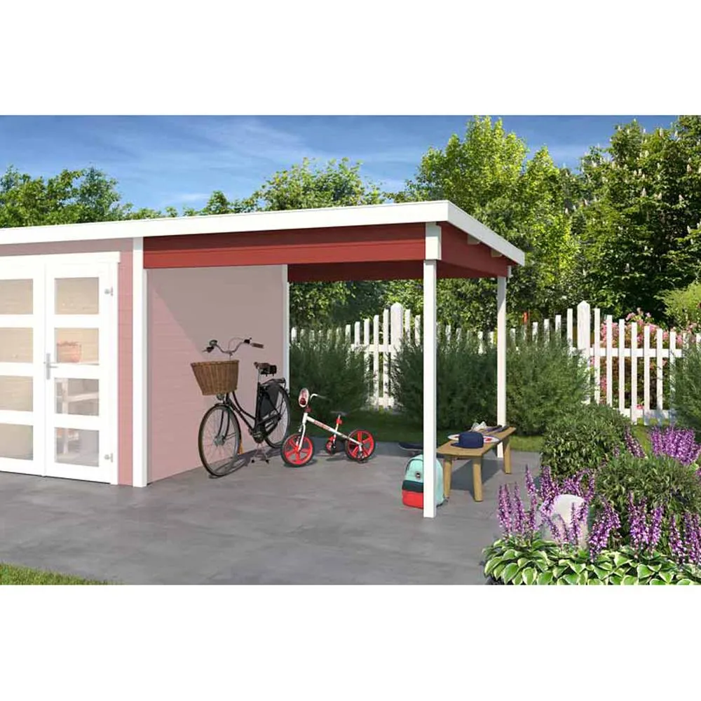 Lasita Maja Ltd Zambezi anbau 250x250-Log Cabin, Garden Room, Home Office - H211 cm in Natural 5
