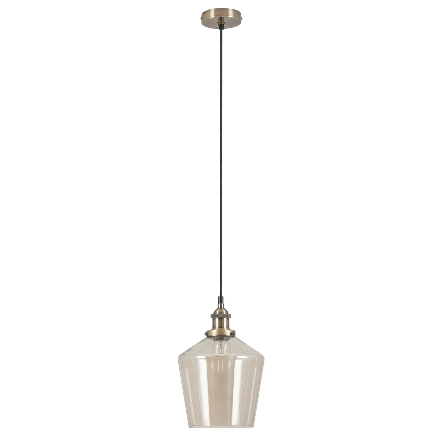 Antique Brass & Lustre Glass Pendant Light | Barker & Stonehouse