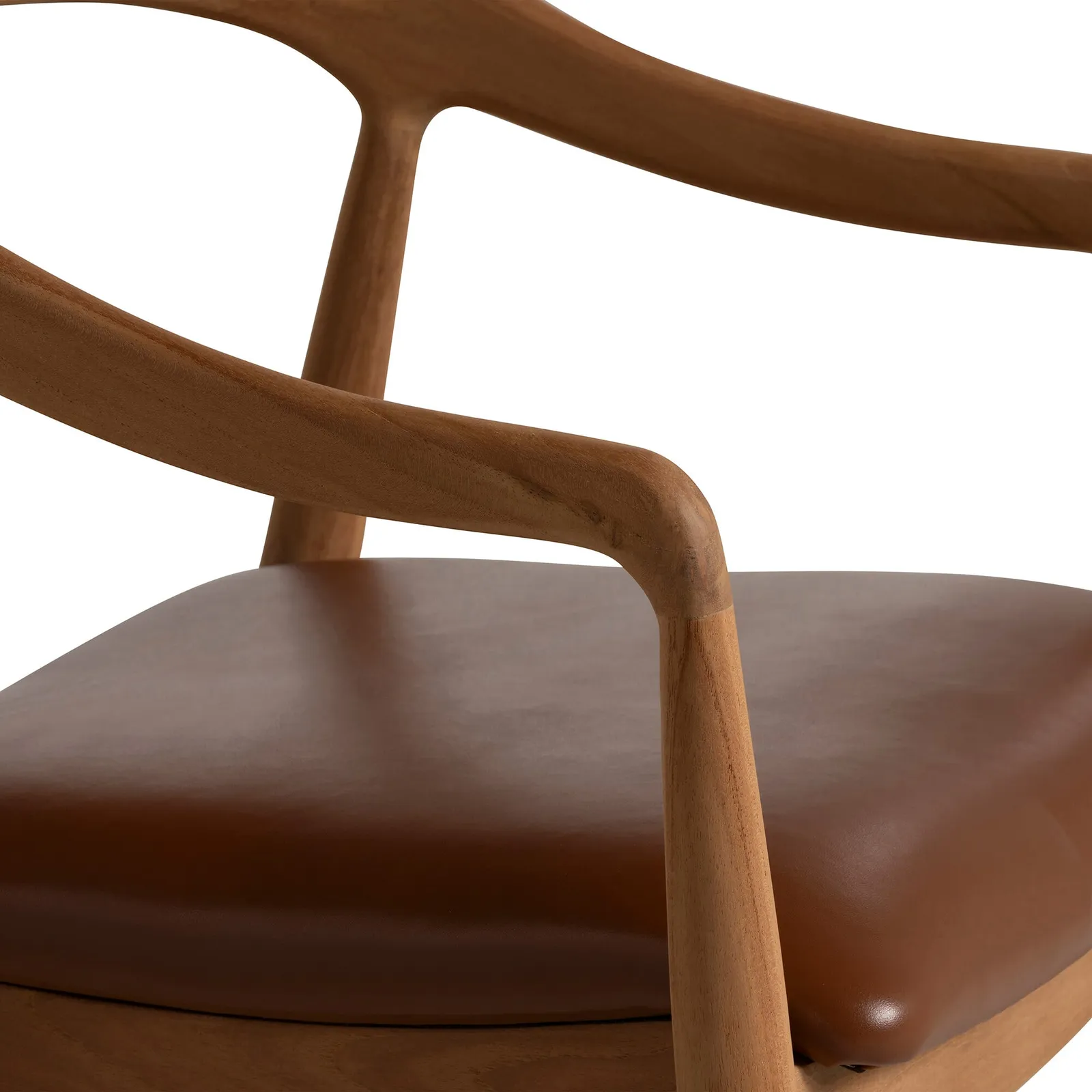 Semeru Armchair With Leather Seat, Wood | Barker & Stonehouse 6