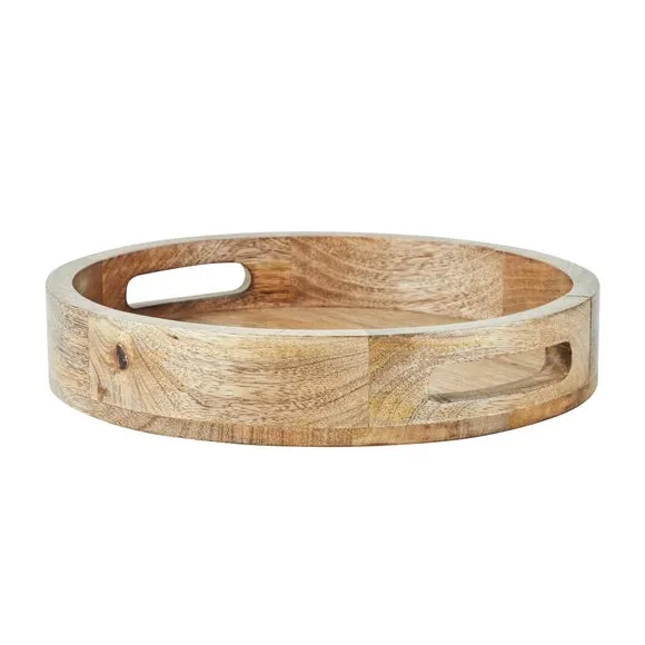 Round Mango Wood Decorative Tray 3
