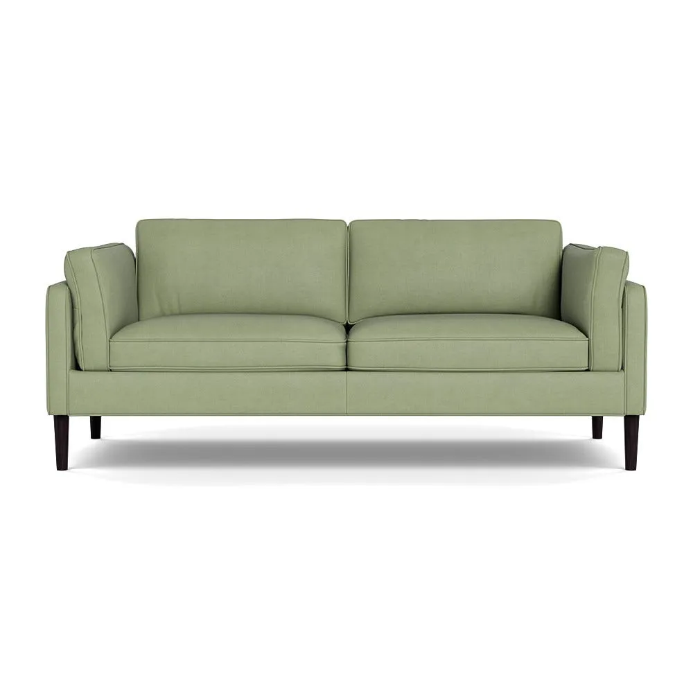 Heal's Sonno 3 Seater Sofa Siena Cotton Pistachio Wenge Black Feet