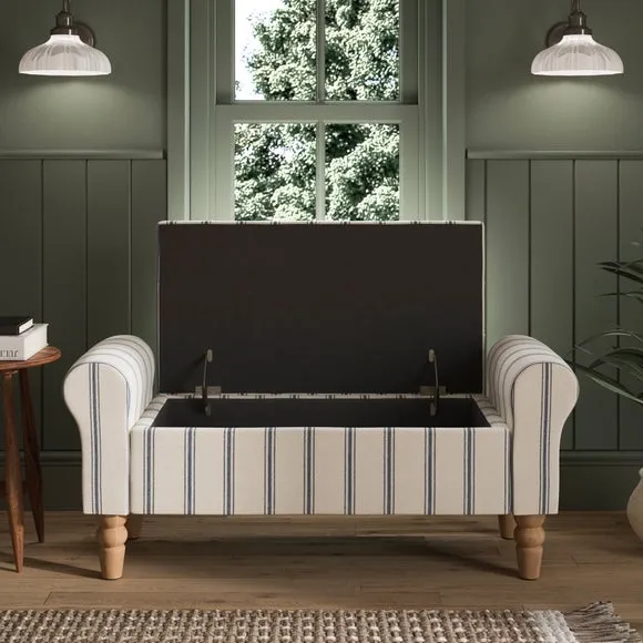 Lilian Folkstone Stripe Storage Window Seat 2