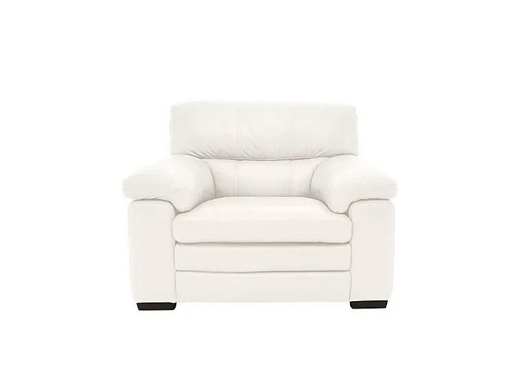 Cozee Leather Armchair - BV Star White