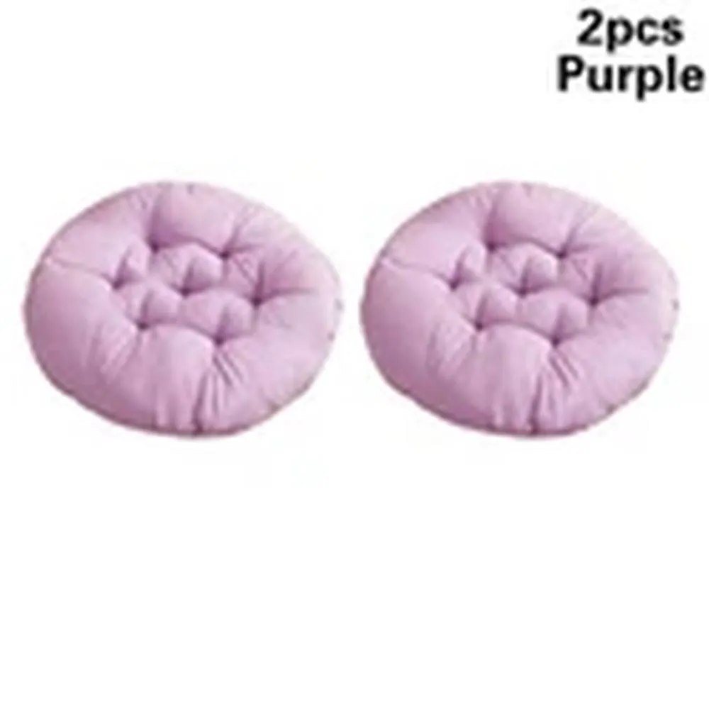 Havendro 2X Purple Round Chair Seat Pad Cushions Dining Garden Patio Pillow