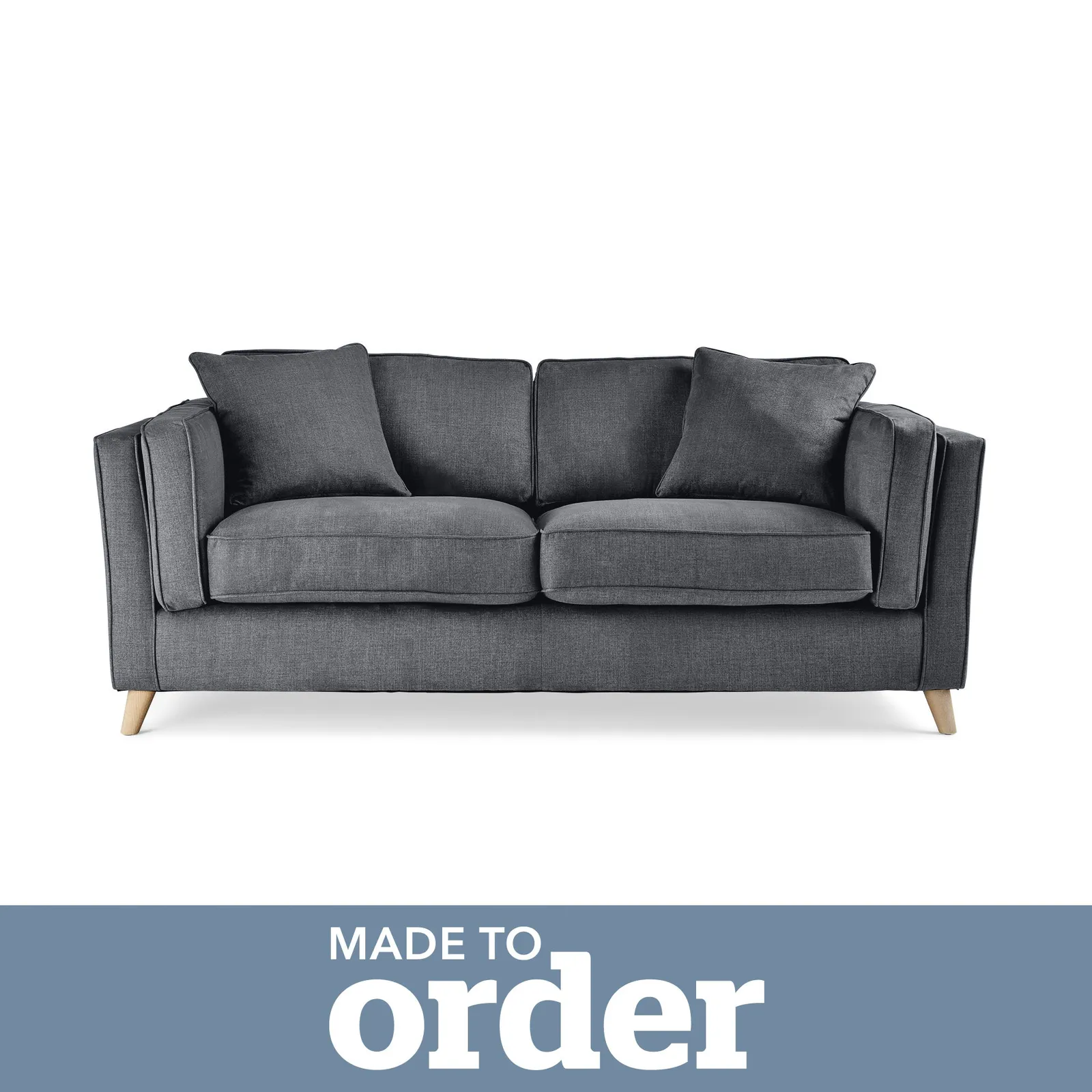 Arabella 2 Seater Sofa Brushed Plain Fabric Brushed Plain Pewter