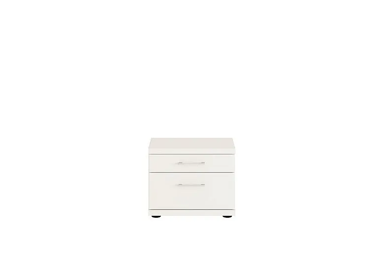 Oxford 2 Drawer Bedside Cabinet - White