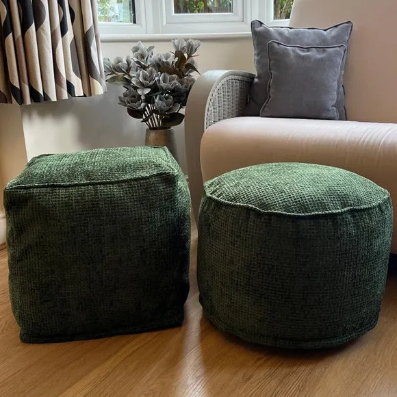 Daro Waffle Round Pouffe 4