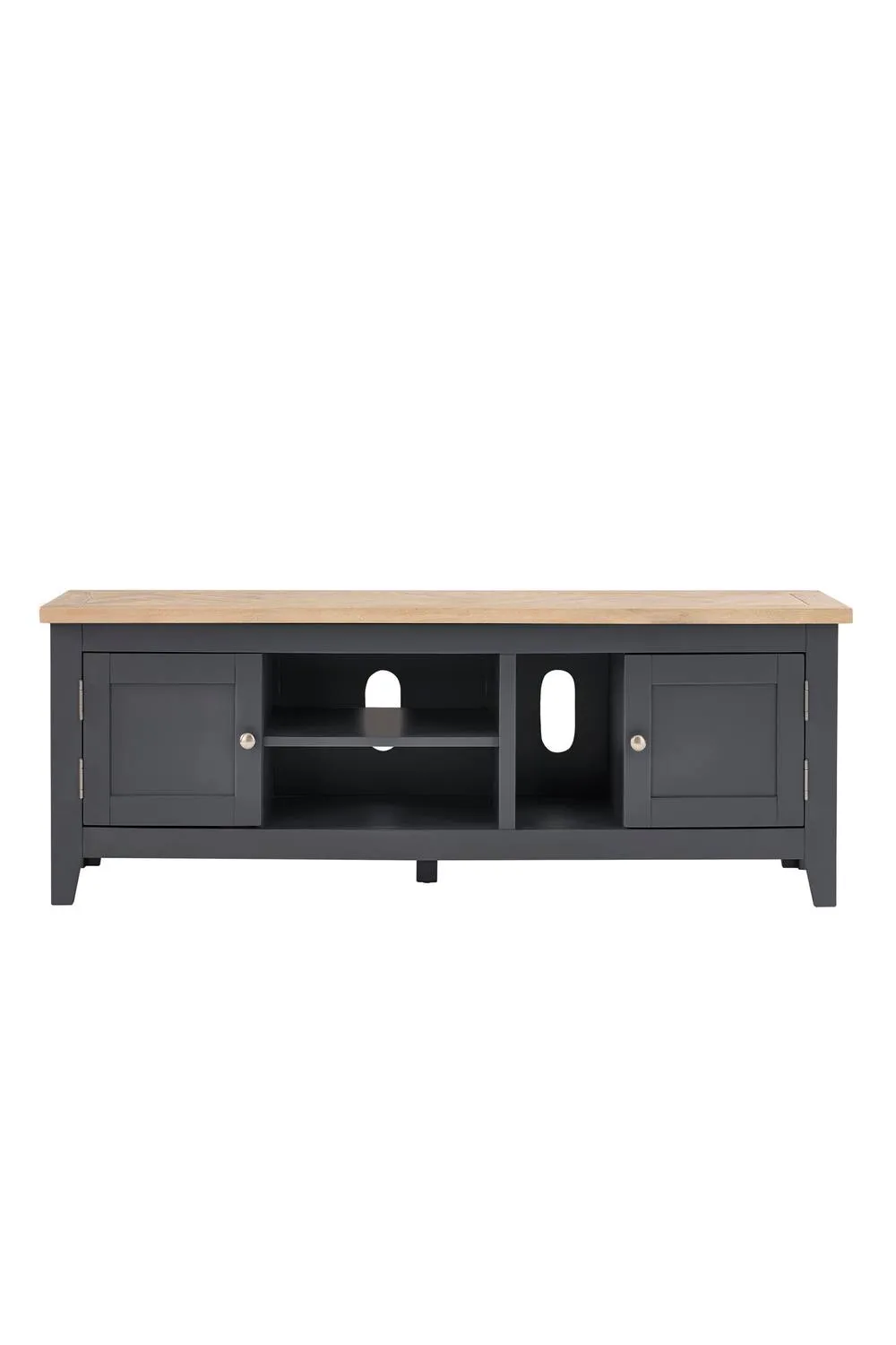 Julian Bowen Bordeaux TV Unit in Dark Grey 4