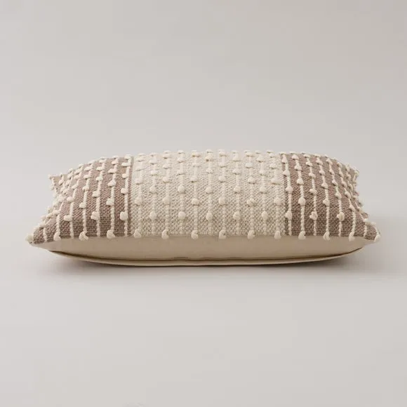 Jersey Bobble Banded Rectangle Cushion 4