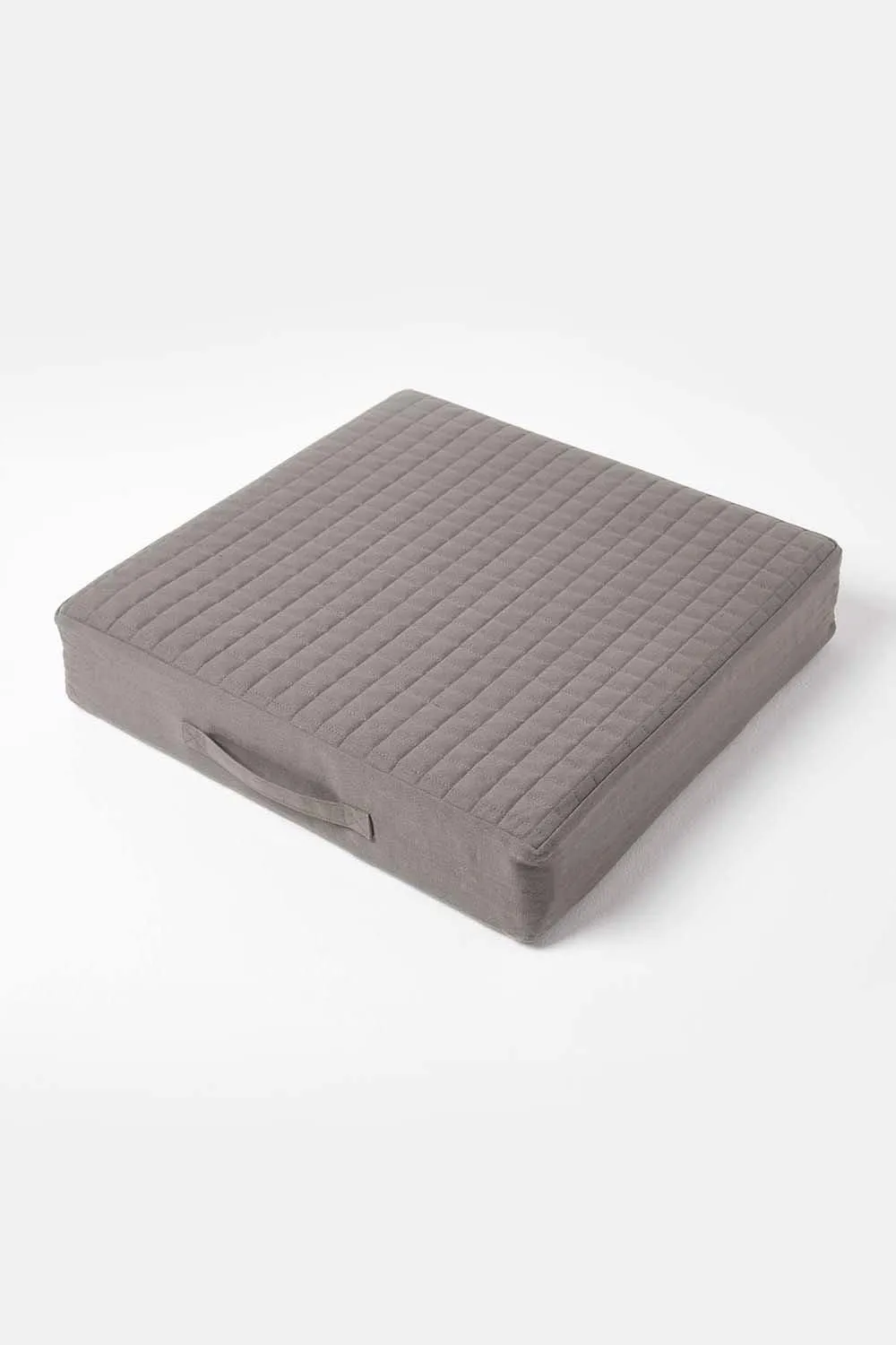 Homescapes Cotton Orthopaedic Foam Armchair Booster Cushion in Charcoal 3