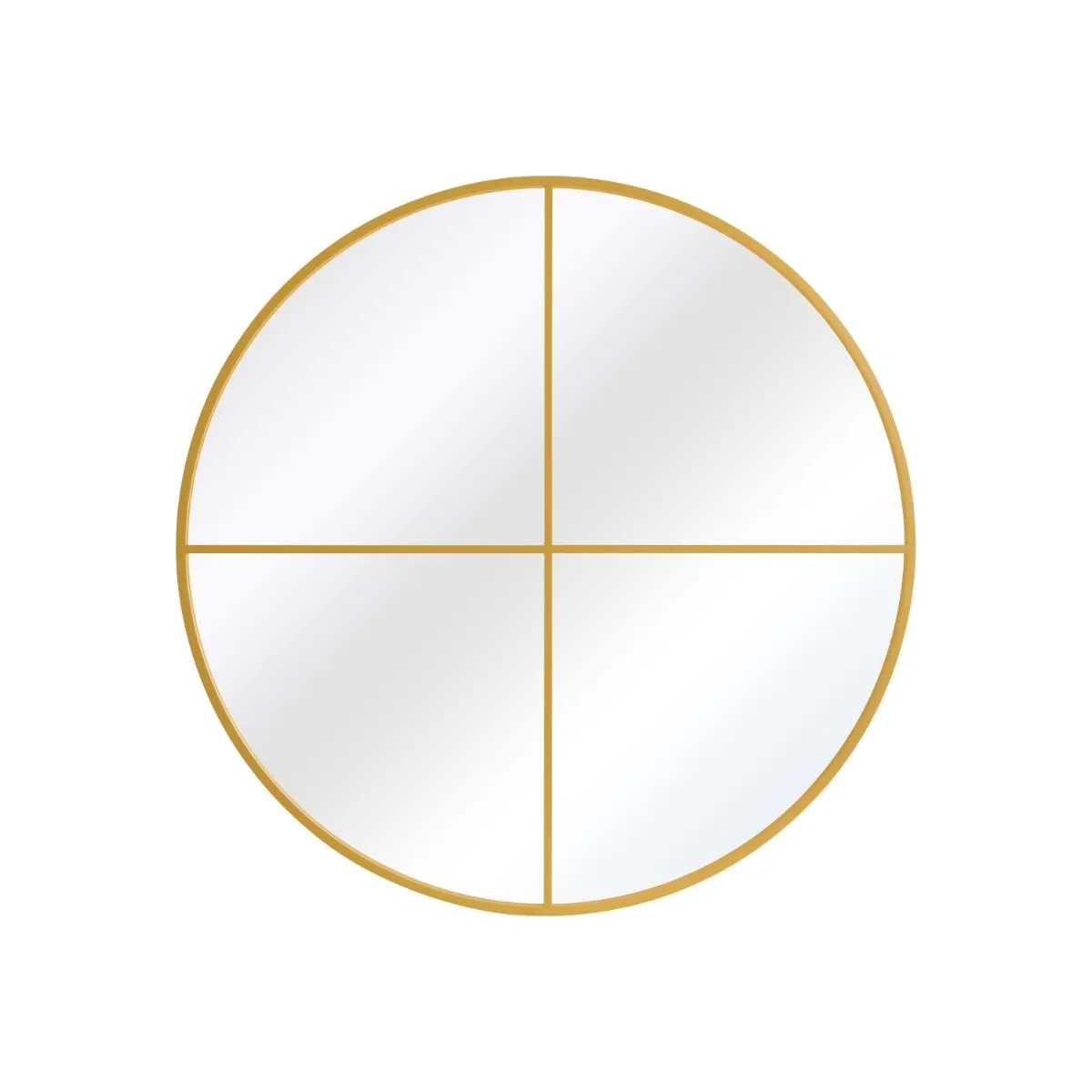 MirrorOutlet Gold Extra Large Circular Window Metal Garden Wall Mirror (180x180cm) 5